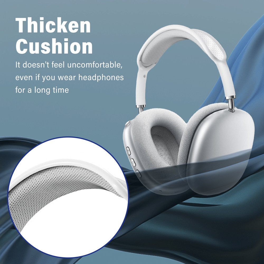 Pro Wireless Bluetooth Headphones, Active Noise Canceling for Iphone & Android- Silver